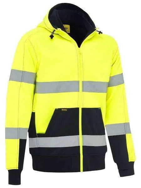Bisley Workwear Work Wear Yellow/Navy / XS Bisley TAPED HI VIS FLEECE HOODIE WITH SHERPA BK6988T